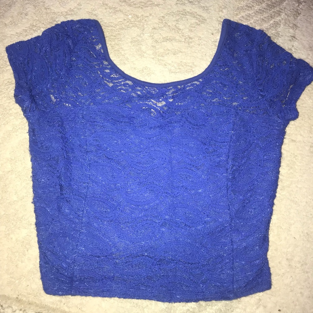 Blue crop top